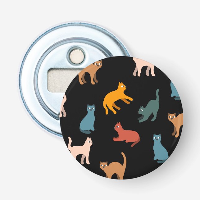Cats on the black bottle opener (Front)