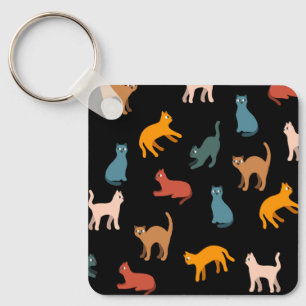 Cats on the black keychain