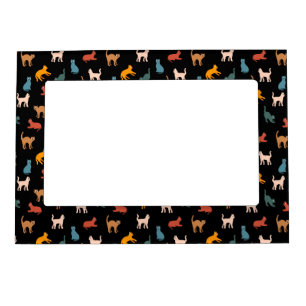 Cats on the black magnetic frame