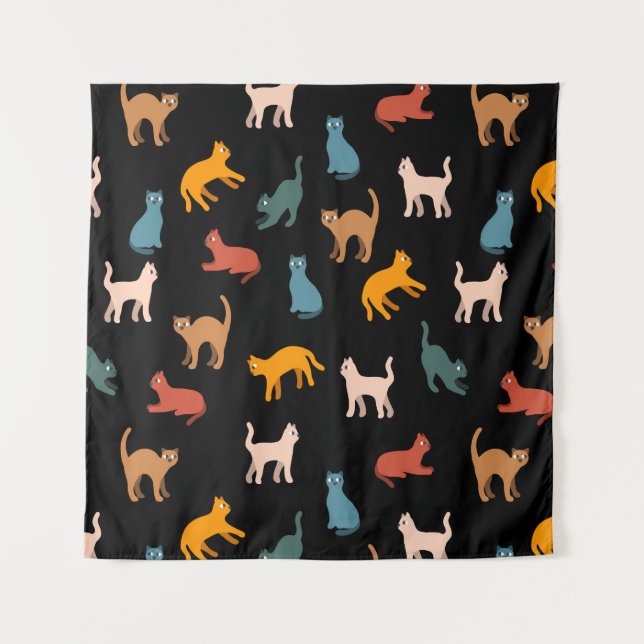 Cats on the black tapestry (Front)