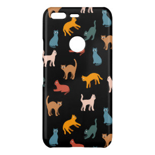 Cats on the black uncommon google pixel case