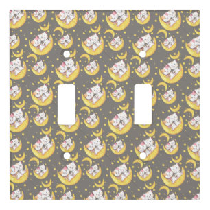 Cats on the Moon Light Switch Cover