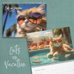 Cats on Vacation Calendar