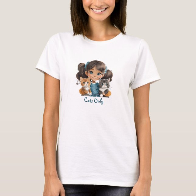 Cats Only Cute Cat T-Shirt (Front)