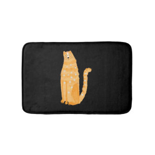 Cats Orange Bath Mat