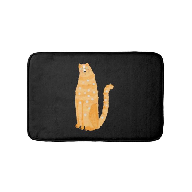 Cats Orange Bath Mat (Front)