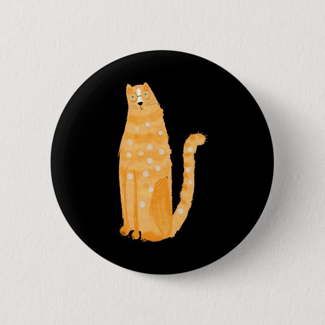 Cats Orange Button (Front)
