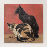 Cats, painting by Theophile Steinlen, Jigsaw Puzzle