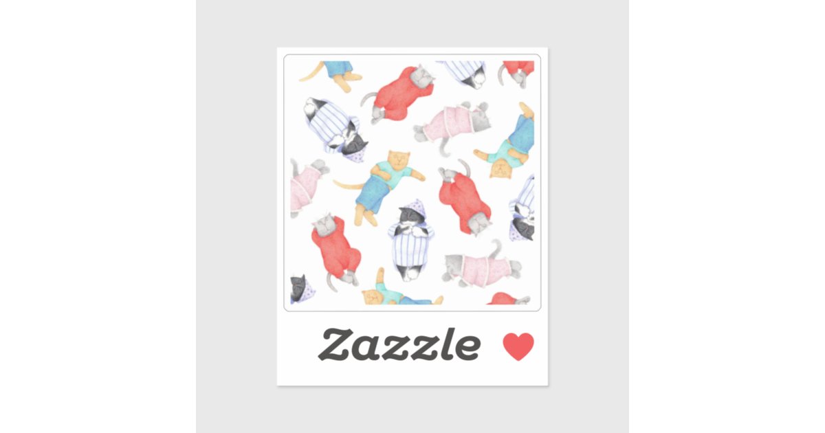 Totally Cute Doodles Vinyl Sticker, Zazzle