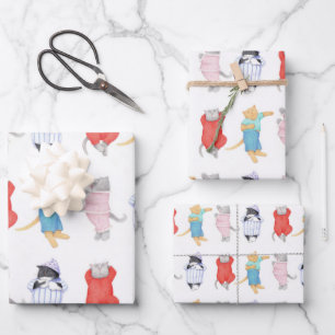 CATS PAJAMAS Flat Sheet Wrapping Paper