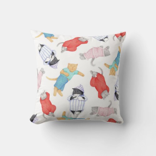 CATS PAJAMAS Square Throw Pillow