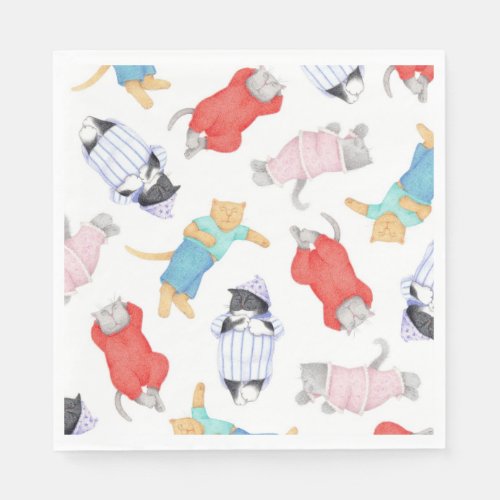 CATS PAJAMAS Standard Luncheon Paper Napkins