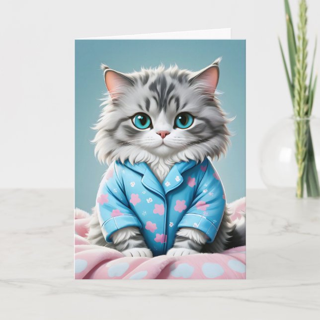 Cat's Pajamas Thank You Card (Front)