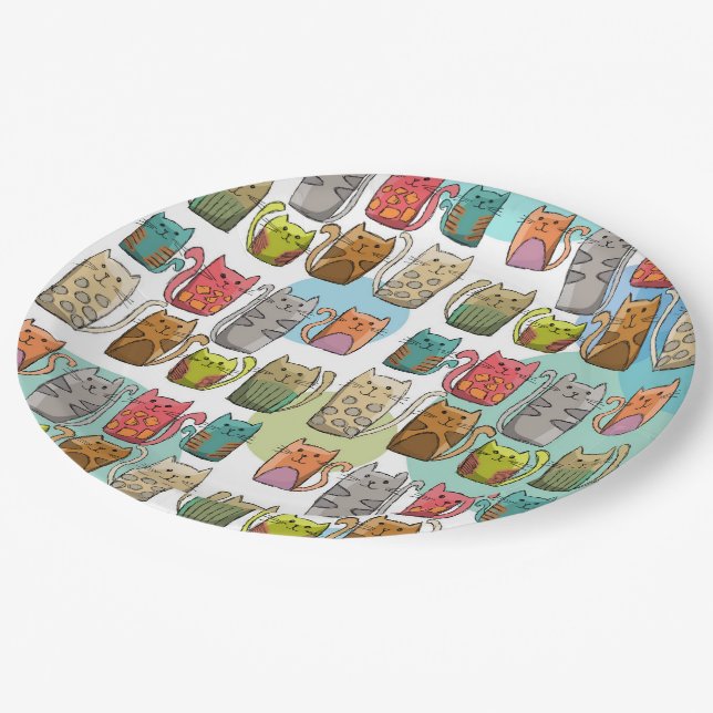 Cats! Paper Plates (Angled)