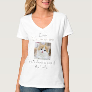 cats, part of the family, Simple cute Cat mom Gift T-Shirt
