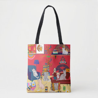 Cats party tote bag