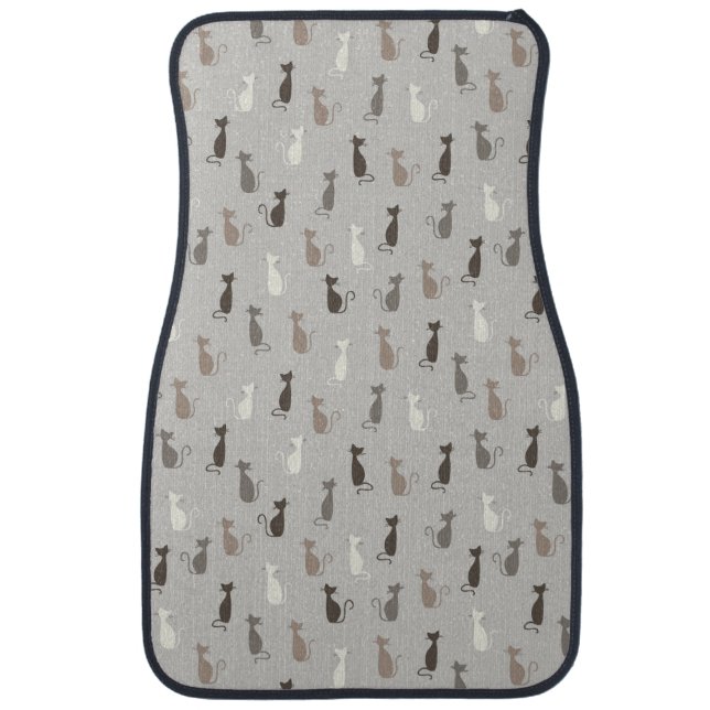 Cats pattern car floor mat (Front)