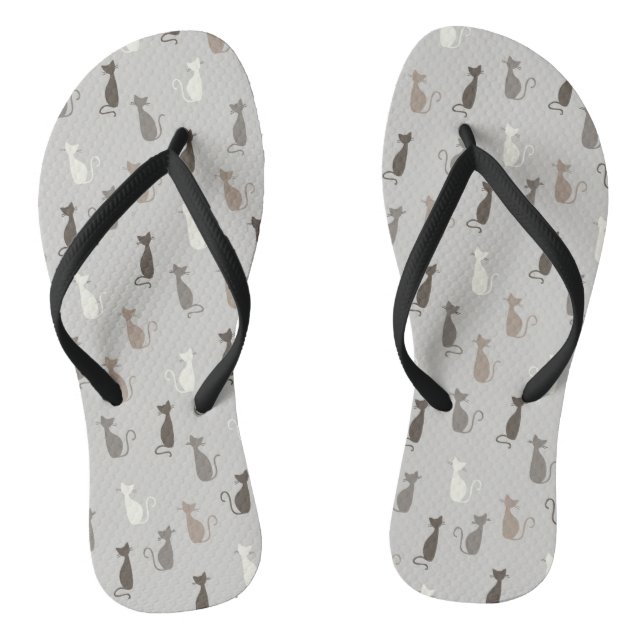 Cats pattern flip flops (Footbed)