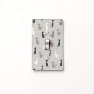 Cats pattern light switch cover