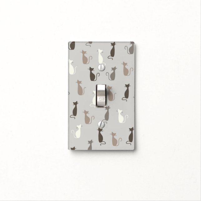 Cats pattern light switch cover (In Situ)