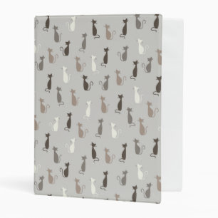 Cats pattern mini binder