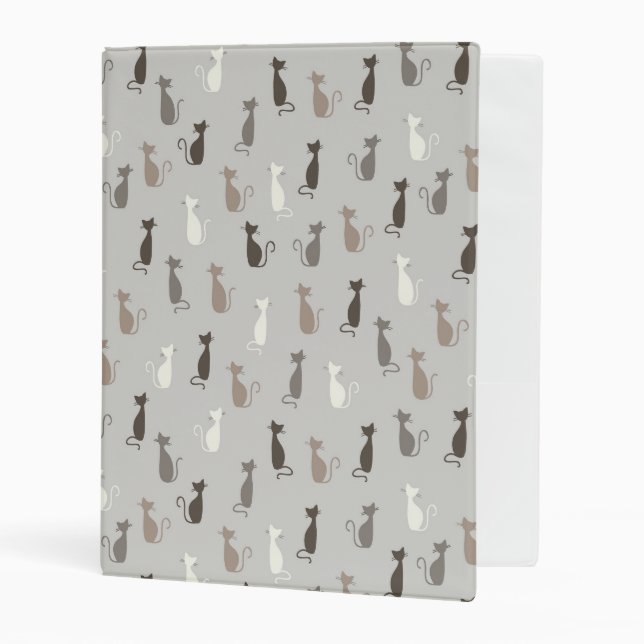 Cats pattern mini binder (Front/Inside)
