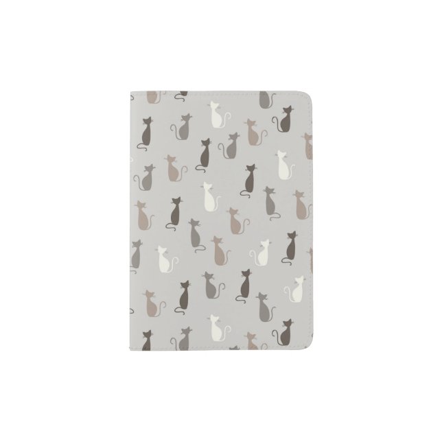 Cats pattern passport holder (Front)