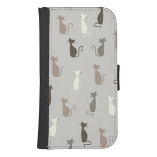 Cats pattern wallet phone case for samsung galaxy s4