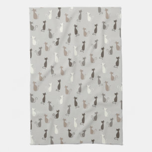 Cats pattern towel