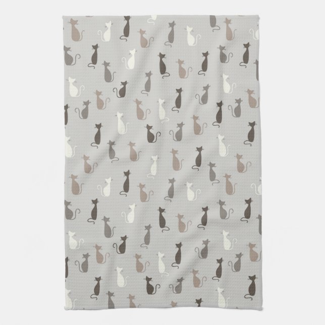 Cats pattern towel (Vertical)