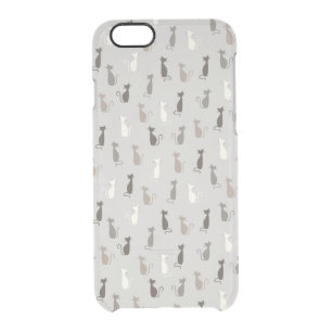 Cats pattern clear iPhone 6/6S case