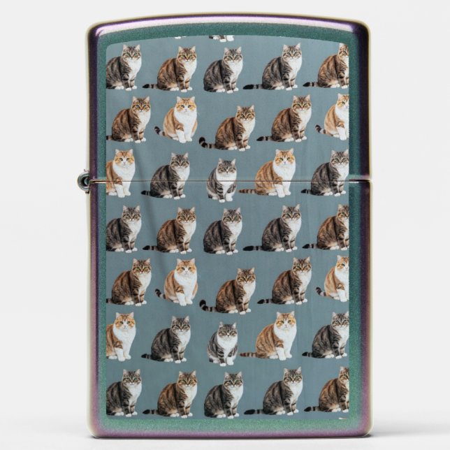 Cats pattern zippo lighter (Front)