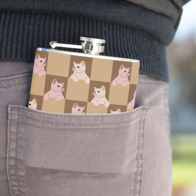 Cats patterns flask (In Situ)
