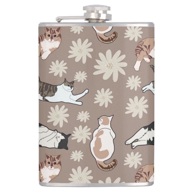 Cats patterns flask (Front)