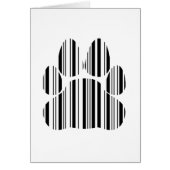 CATS PAW BAR CODE Feline Barcode Print Pattern Cards (Front)
