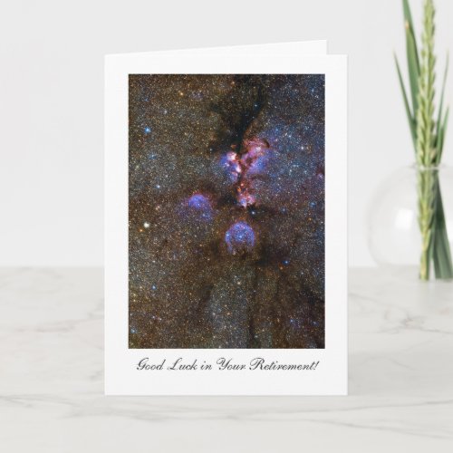 Cat's Paw Nebula - Good luck in Your Retirement Card