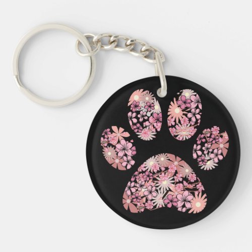 Cats Paw Paws Floral Paw Keychain
