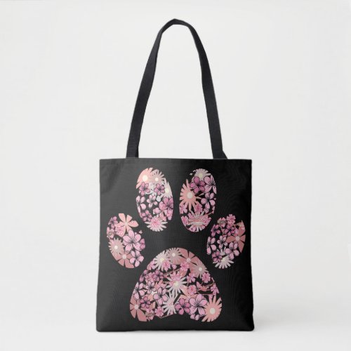 Cats Paw Paws Floral Paw Tote Bag