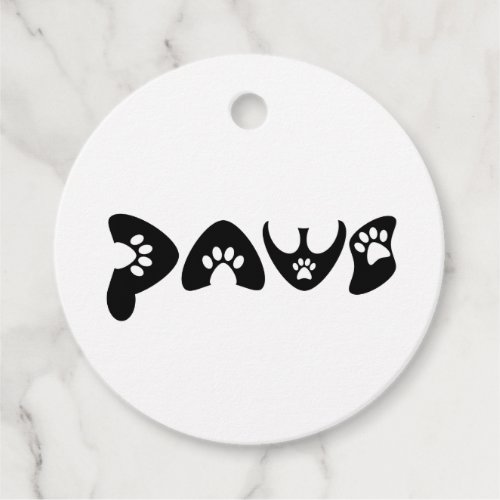 Cats Paws Cat Lover Favor Tags