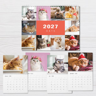 Cats Photo Collage Modern 2027 Calendar