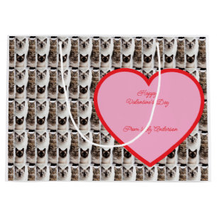 Cats Photo generative content pattern,Gift Bag