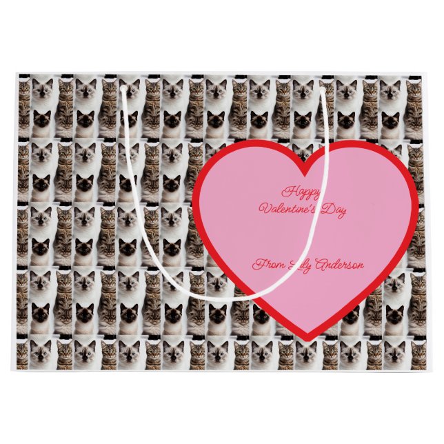 Cats Photo generative content pattern,Gift Bag (Front)