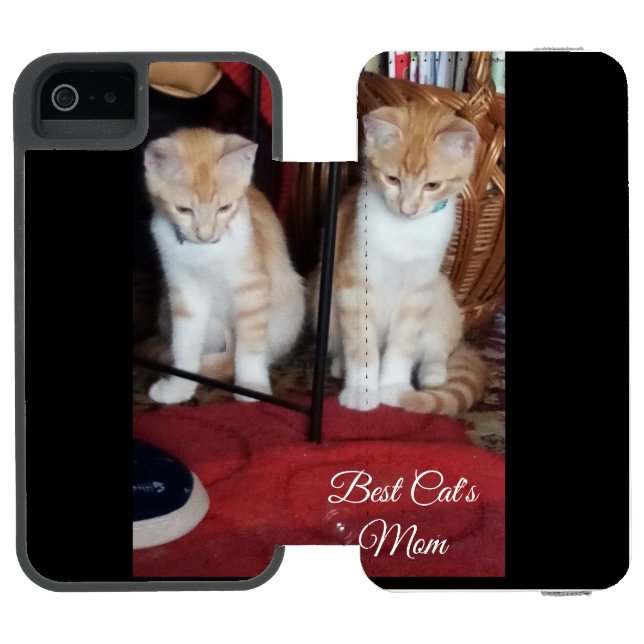 Cats , Photo Text, Cat Mom , iPhone 6 Wallet Case (Folio Open)
