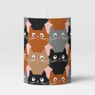 Cats Pillar Candle