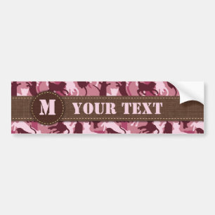 Cats Pink Camouflage Bumper Sticker