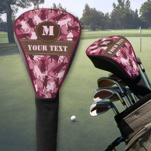 Cats Pink Camouflage Golf Head Cover