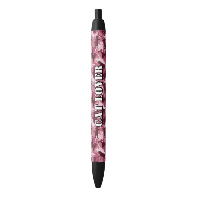 Cats Pink Camouflage Pen (Front Vertical)