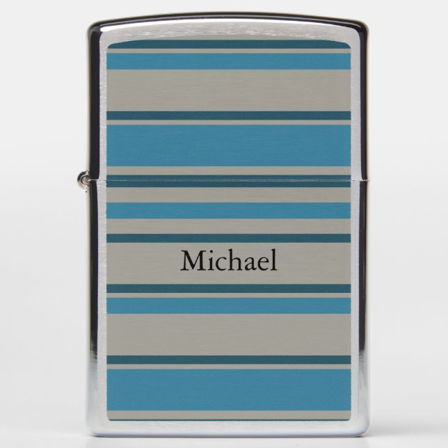 Cats plaid gray/cream zippo lighter (Front)