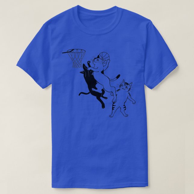 Cats Playing Basketball  T-Shirt (Design Front)
