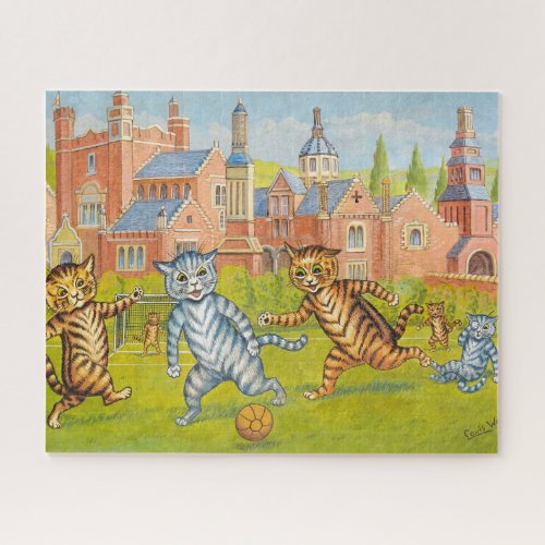 Cats Playing Football by Louis Wain Jigsaw Puzzle
